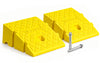 Lot de 2 Rampes de Trottoir en Polypropylene 25x27x11 cm Jaune - VOUNOT FR