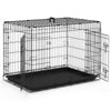 Cage pour chien pliable avec 2 portes verrouillable plateau amovible 107x70x78cm - VOUNOT FR