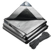 Bâche de Protection en Polyéthylène resistant et impermeable 180g/m² gris et noir 3x4m - VOUNOT FR