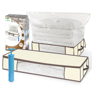 Lot de 5 Housses de rangement sous vide sous lit - VOUNOT FR