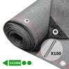 Brise vue occultant en HDPE 230g/m² 1x20m avec attaches de fixation gris - VOUNOT FR