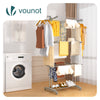 Sechoir a linge etendoir renforce 4 niveaux 125x62x173cm gris - VOUNOT FR