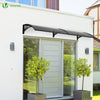 Auvent de porte marquise 200x80 cm transparent en Polycarbonate anti UV Anthracite - VOUNOT FR