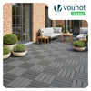 Lot de 22 dalles clipsables exterieures 30x30cm modulaire plastique anthracite - VOUNOT FR