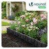 Lot de 175 pcs Bordure de jardin imitation pierre facile a installer 26.7m noir - VOUNOT FR