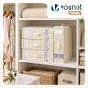 Lot de 6 Sacs de Rangement Drap de Lit Pliable 38,5x33x12cm Beige - VOUNOT FR