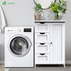Meuble de salle de bain rangement 4 tiroirs 1 porte 82x55x30cm blanc - VOUNOT FR