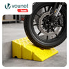 Lot de 2 Rampes de Trottoir en Polypropylene 25x27x13 cm Jaune - VOUNOT FR