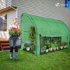 Serre de jardin hivernage murale adossee avec bache PE 300x100x180cm vert - VOUNOT FR