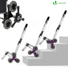 Chariot de course pliable monte escalier aluminium avec crochets noir - VOUNOT FR