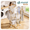 Sechoir a linge vertical tour etendoir pliable 3 niveaux 99x69x135.5 cm style bois blanc - VOUNOT FR
