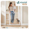Barriere de securite a pression sans percage Largeur 88-96cm Metal blanc - VOUNOT FR