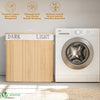 Panier a linge en bambou rectangulaire triple compartiments avec couvercle 150L - VOUNOT FR