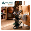Bibliotheque Arbre etagere a Livres 30x16x60cm Noir