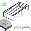 Cadre de lit metal avec fixation sommier et hauteur 36cm 90x190cm noir - VOUNOT FR
