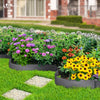Bordure de jardin PE flexible 20M x 8 CM avec piquets gris - VOUNOT FR
