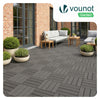 Lot de 16 dalles clipsables exterieures 30x30cm en Composite WPC Gris - VOUNOT FR