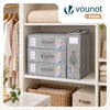 Lot de 6 Sacs de Rangement Drap de Lit Pliable 38,5x33x12cm Gris - VOUNOT FR