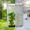 Serre de jardin Serre tomates avec grande porte enroulable bache PE renforcee 135g/m2 100x50x150cm Blanc - VOUNOT FR