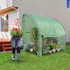 Serre de jardin hivernage murale adossee avec bache PE 200x100x180cm vert - VOUNOT FR