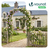 Lot de 4 Arche de jardin pour plantes grimpantes 140x37x240cm en metal Noir - VOUNOT FR