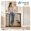 Barriere de securite a pression sans percage Largeur 88-96cm Metal noir - VOUNOT FR