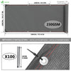 Brise vue occultant en HDPE 230g/m² 1x20m avec attaches de fixation gris - VOUNOT FR