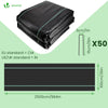 Toile de paillage contre les mauvaises herbes 25Mx1M avec 50 piquets Anti-UV 100g/m2 - VOUNOT FR