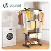 Sechoir a linge etendoir renforce 4 niveaux 125x62x173cm noir - VOUNOT FR