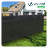 Brise vue occultant en HDPE 90g/m² 1.5x20m avec attaches de fixation anthracite - VOUNOT FR