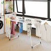 Sechoir a linge etendoir sur pied avec ailes hautes 175x92x106cm Blanc - VOUNOT FR