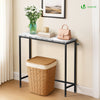 Console table style industriel en metal et MDF 75x24x75 cm Blanc - VOUNOT FR