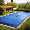 Bache piscine rectangulaire double couche en Polyethylene 160 gr/m2 avec filet ecoulement 5x10m Bleue - VOUNOT FR