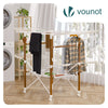 Etendoir a linge deluxe pliable grande capacite 173x94x123cm style bois blanc - VOUNOT FR