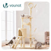 Arbre a chat 155cm multi niveaux Griffoir et niche Beige - VOUNOT FR