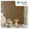 Lot de 4 panneaux acoustiques muraux Tasseaux en bois MDF avec feutre noir 120x60x2.1cm chêne clair - VOUNOT FR