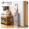 Porte-parapluies Metal avec bac de recuperation eau et 4 Crochets Motif Parapluie 15.5 x 15.5 x 43.5 cm beige - VOUNOT FR