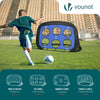 Lot de 2 buts de football 4 en 1 pliable pop up avec cibles 120x80x80cm noir - VOUNOT FR