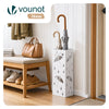 Porte-parapluies Metal avec bac de recuperation eau et 4 Crochets Motif Parapluie 15.5 x 15.5 x 43.5 cm blanc - VOUNOT FR