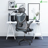 Fauteuil de Bureau Ergonomique pivotant avec appui tête et dossier toile respirant Gris - VOUNOT FR