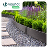 Bordure de jardin PE flexible 20M x 8 CM avec piquets gris