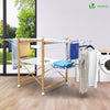 Sechoir a linge etendoir deluxe pliable Grande capacite sechage style bois blanc - VOUNOT FR