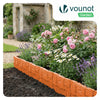 Lot de 175 pcs Bordure de jardin imitation pierre facile a installer 26.7m terracotta - VOUNOT FR