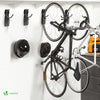 Lot de 4 supports de velo mural rangement suspendu noir - VOUNOT FR