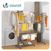 Sechoir a linge etendoir extensible 4 Niveaux 190x64x170cm gris - VOUNOT FR