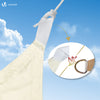 Voile d'ombrage Triangle en Polyester Imperméable avec Kit de Montage 5x5x5m Beige - VOUNOT FR