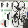 Lot de 4 supports de velo mural avec coussinets de protection noir - VOUNOT FR