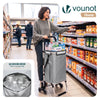 Chariot de courses pliable monte escalier aluminium avec sac isotherme gris - VOUNOT FR