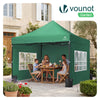Tonnelle de jardin renforcée 3x3m pliable Barnum avec 4 parois latérales et fenêtres vert - VOUNOT FR