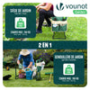 Agenouilloir tabouret de jardin 2 en 1 avec pochette de rangement EVA vert